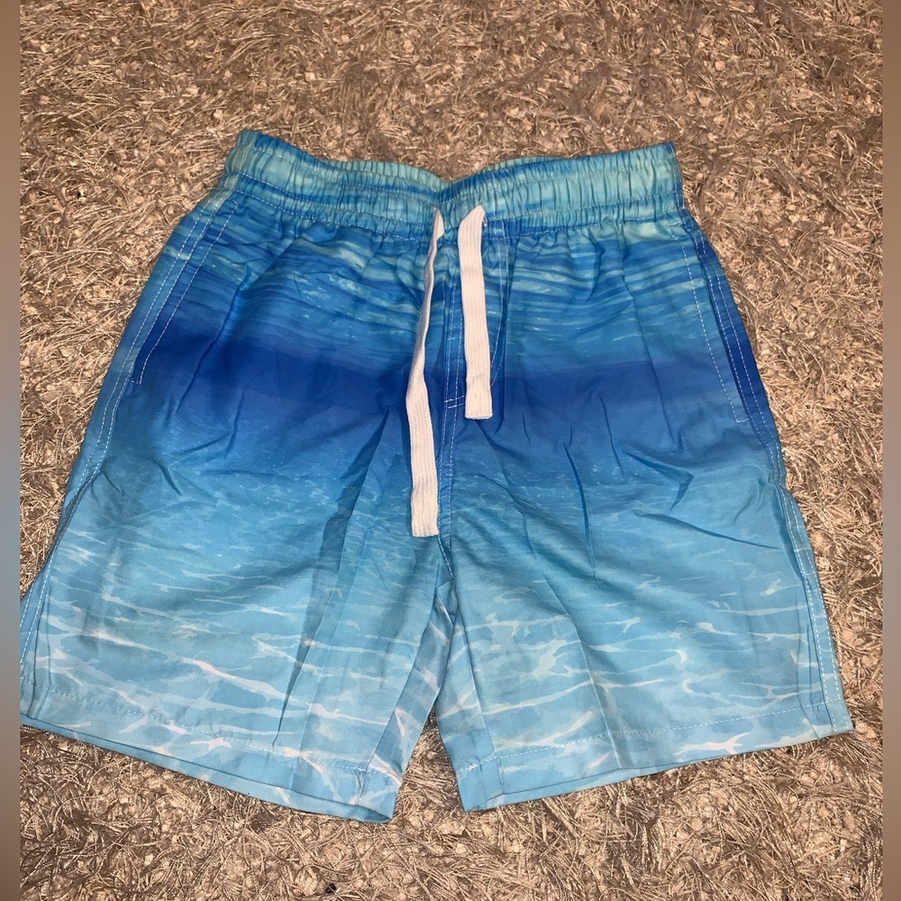 Blue Ombre Kids Swim Shorts size 8 NWOT
